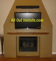 AllOutInstalls.com Flat Screen TV Above Fireplace