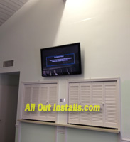 AllOutInstalls.com Flat Screen TV mounted on wall