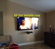 AllOutInstalls.com LED flat screen TV mounted on wall