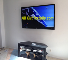 AllOutInstalls.com LED TV mounted on wall