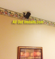 AllOutInstalls.com 2 Rear Surround sound speakers mounted on wall